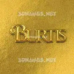 burtis in All Gold style - 3D name wallpaper