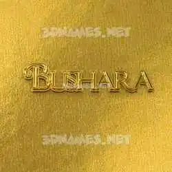 bushara in All Gold style - 3D name wallpaper