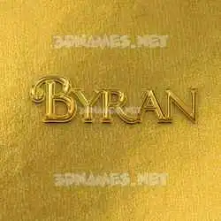 byran in All Gold style - 3D name wallpaper