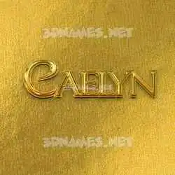 caelyn in All Gold style - 3D name wallpaper