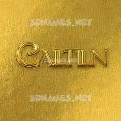 cailtiln in All Gold style - 3D name wallpaper