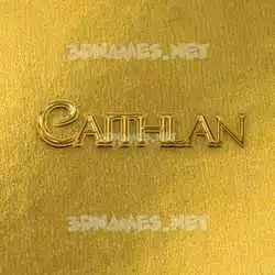 caithlan in All Gold style - 3D name wallpaper