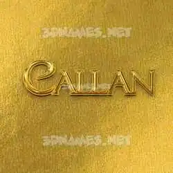 callan in All Gold style - 3D name wallpaper