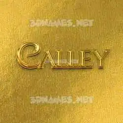 calley in All Gold style - 3D name wallpaper