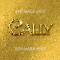 cally in All Gold style - 3D name wallpaper