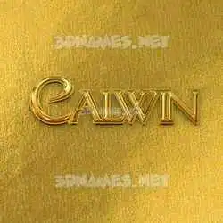 calwin in All Gold style - 3D name wallpaper