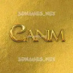 canim in All Gold style - 3D name wallpaper