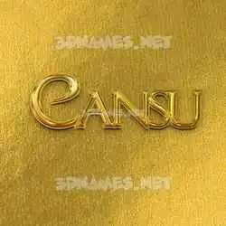 cansu in All Gold style - 3D name wallpaper