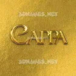 cappa in All Gold style - 3D name wallpaper