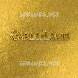 carlo louise in All Gold style - 3D name wallpaper