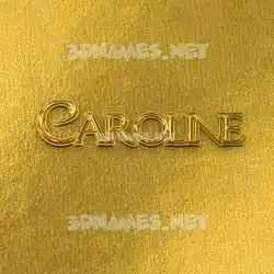 caroline in All Gold style - 3D name wallpaper