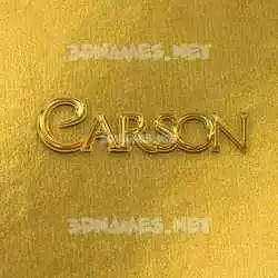 carson in All Gold style - 3D name wallpaper