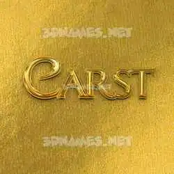 carst in All Gold style - 3D name wallpaper