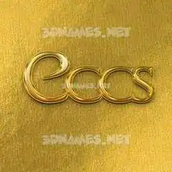 cccs in All Gold style - 3D name wallpaper