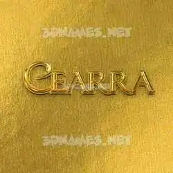 cearra in All Gold style - 3D name wallpaper