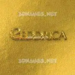 ceddrica in All Gold style - 3D name wallpaper