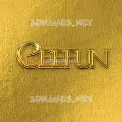 ceefun in All Gold style - 3D name wallpaper