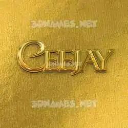 ceejay in All Gold style - 3D name wallpaper