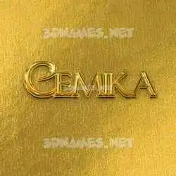 cemika in All Gold style - 3D name wallpaper
