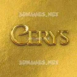 cerys in All Gold style - 3D name wallpaper