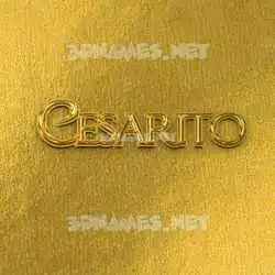 cesarito in All Gold style - 3D name wallpaper