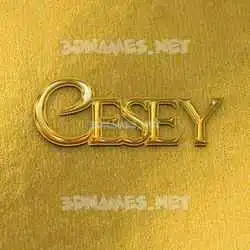 cesey in All Gold style - 3D name wallpaper