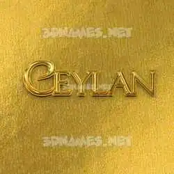 ceylan in All Gold style - 3D name wallpaper