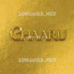 chaaru in All Gold style - 3D name wallpaper