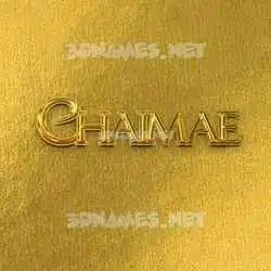 chaimae in All Gold style - 3D name wallpaper
