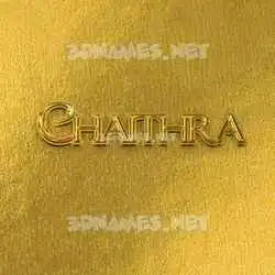 chaithra in All Gold style - 3D name wallpaper