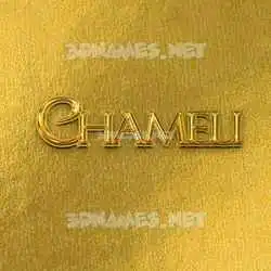chameli in All Gold style - 3D name wallpaper