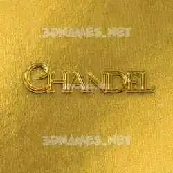 chandel in All Gold style - 3D name wallpaper