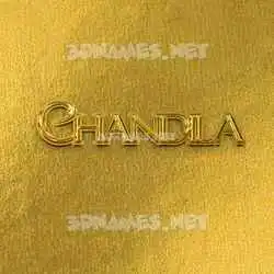 chandila in All Gold style - 3D name wallpaper
