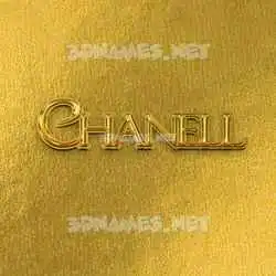 chanell in All Gold style - 3D name wallpaper