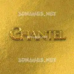 chantel in All Gold style - 3D name wallpaper
