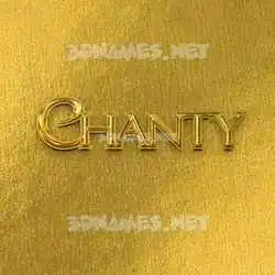 chanty in All Gold style - 3D name wallpaper