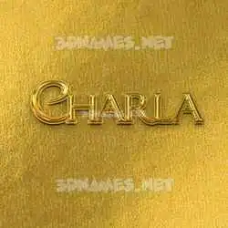 charla in All Gold style - 3D name wallpaper
