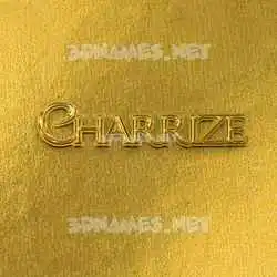 charrize in All Gold style - 3D name wallpaper
