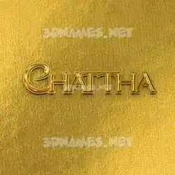 chattha in All Gold style - 3D name wallpaper