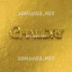 chaudry in All Gold style - 3D name wallpaper