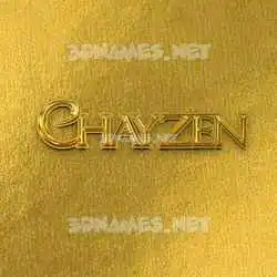 chayzen in All Gold style - 3D name wallpaper