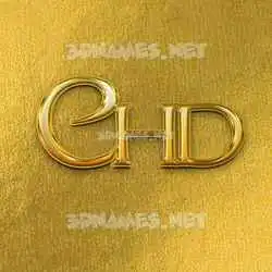 chd in All Gold style - 3D name wallpaper