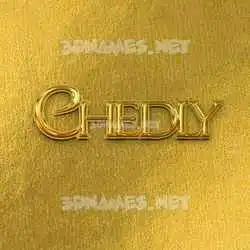 chedly in All Gold style - 3D name wallpaper