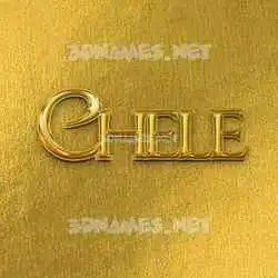 chele in All Gold style - 3D name wallpaper