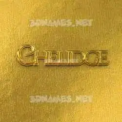 chelidge in All Gold style - 3D name wallpaper