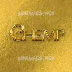 chemp in All Gold style - 3D name wallpaper
