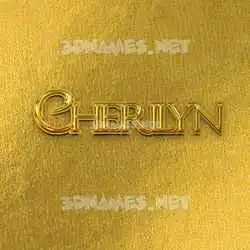 cherilyn in All Gold style - 3D name wallpaper
