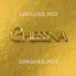 chessna in All Gold style - 3D name wallpaper
