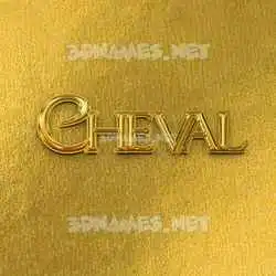 cheval in All Gold style - 3D name wallpaper