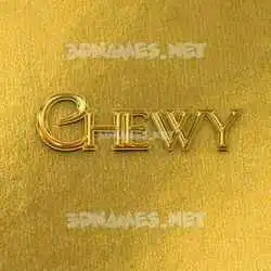 chewy in All Gold style - 3D name wallpaper